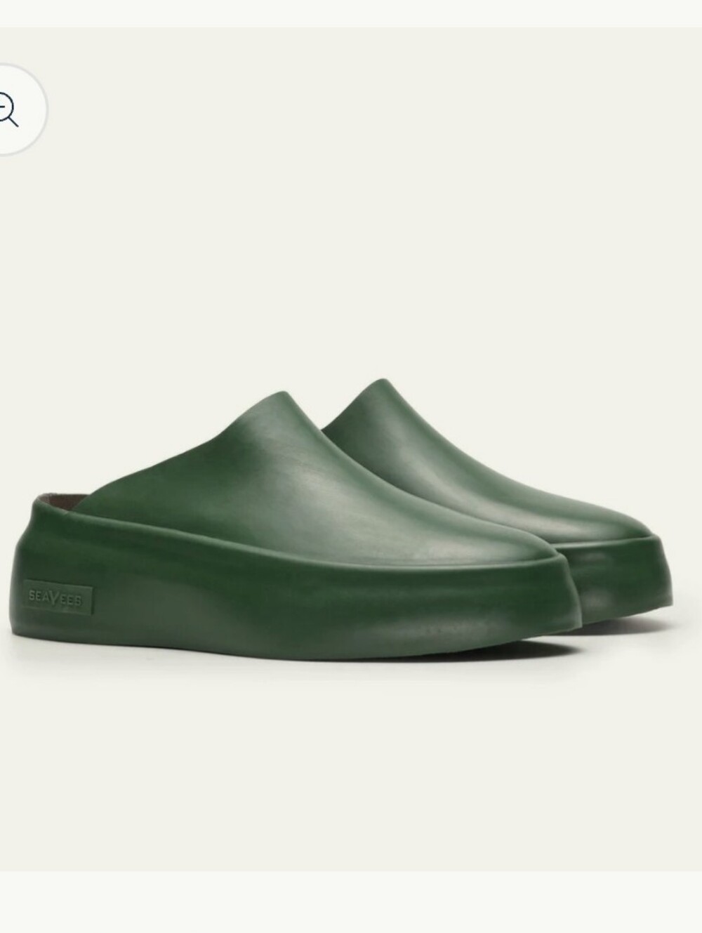 SeaVees Marin Mule Moss Green Waterproof Slip-On Clogs Sz 5/6 Casual Vacation